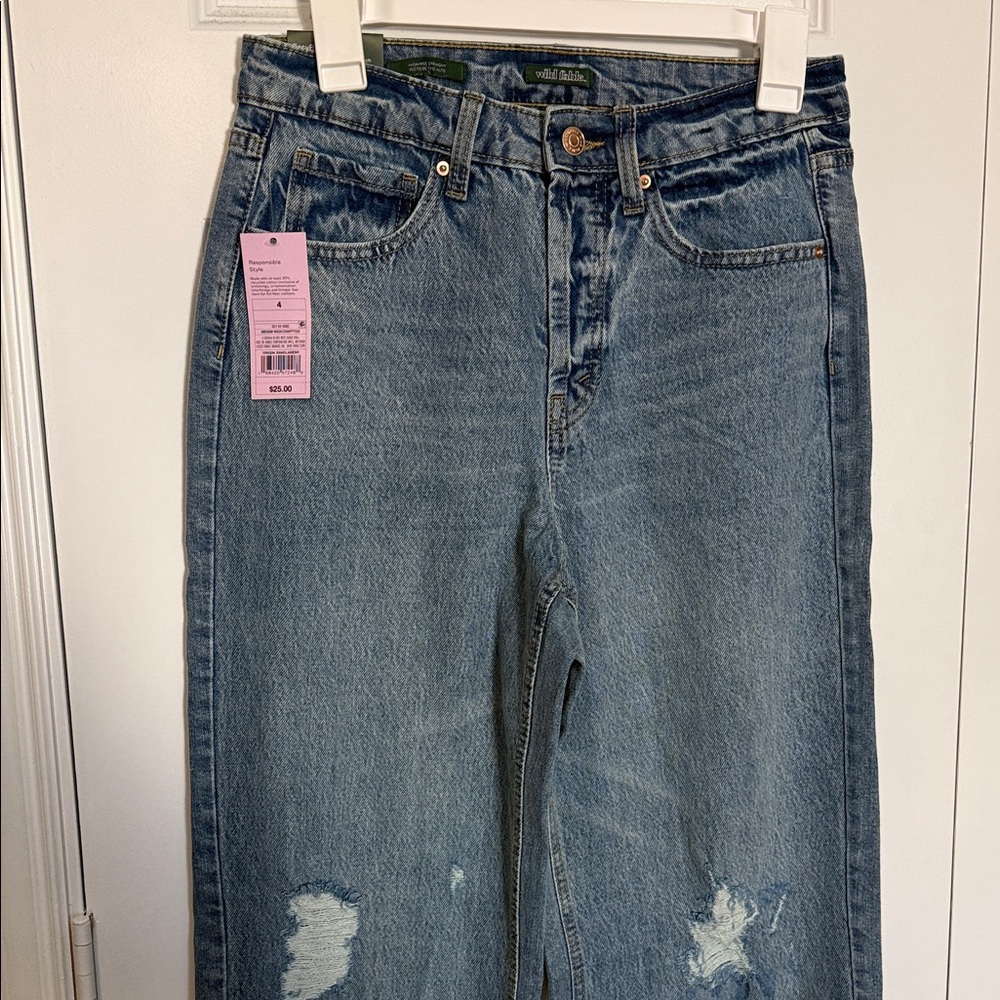 Wild Fable High Rise Straight Leg Jeans Sz 4 - Picture 3 of 6